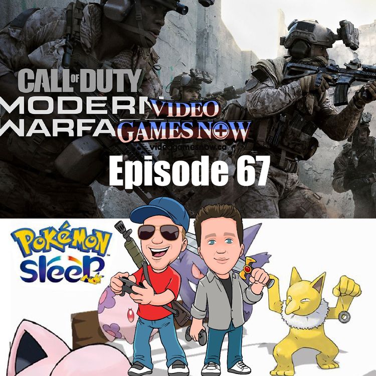 cover art for Modern Warfare, Death Stranding with a Sleepy side dish of Pokemon