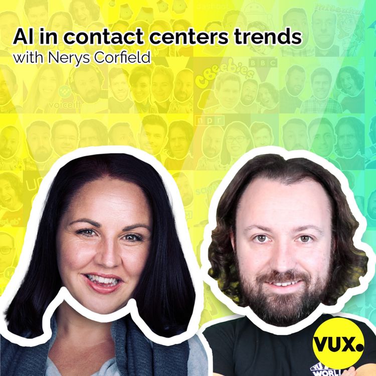 cover art for AI in contact centers trends with Nerys Corfield