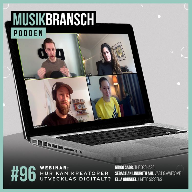 cover art for 96. Hur kan kreatörer utvecklas digitalt? Panelgäster: Nikoo Sadr, Sebastian Lindroth Ahl & Ella Grundel