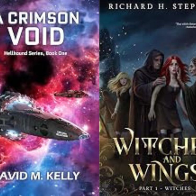 cover art for Richard H. Stephens - Witches and Wings & David M. Kelly - A Crimson Void