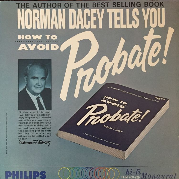 cover art for From the Archives 64: Norman Dacey Tells You How to Avoid Probate! (1966)