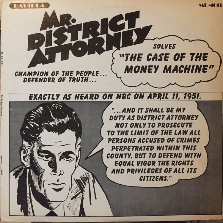 cover art for From the Archives 72: Mr. District Attorney Solves "The Case of the Money Machine" (1951)