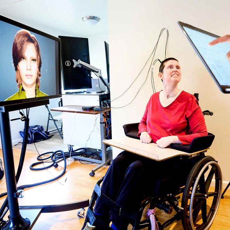 cover art for AI helped this paralyzed woman speak again after 18 years