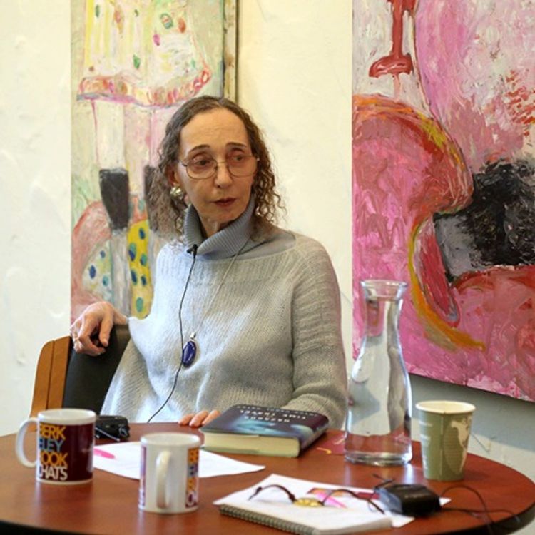 cover art for Joyce Carol Oates on her dystopian novel 'Hazards of Time Travel'