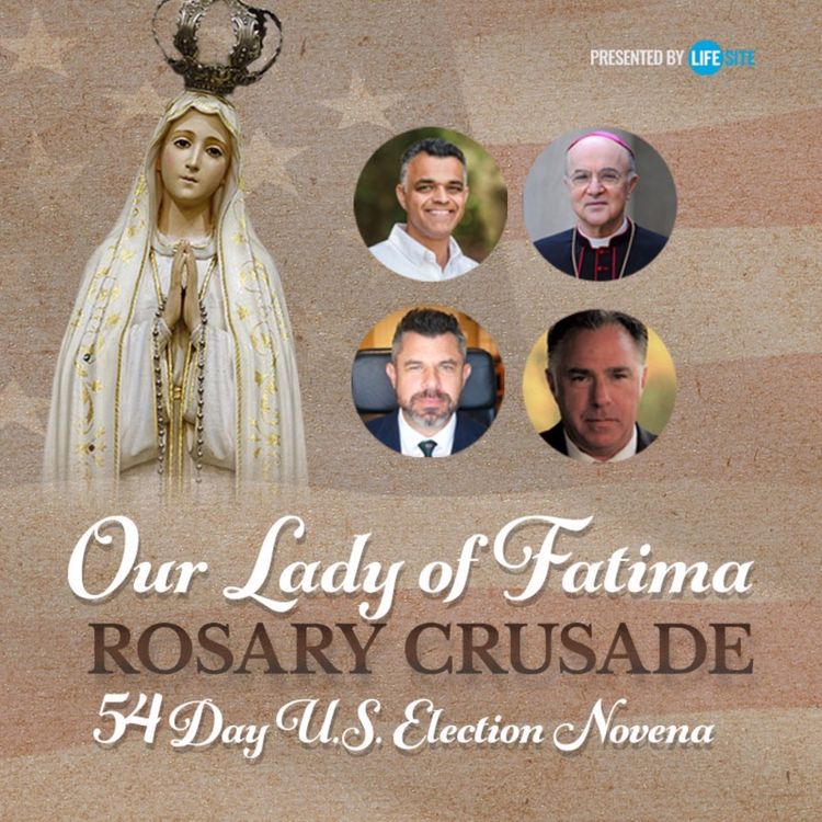 cover art for Archbishop Viganò leads launch rosary for 54-day US election novena