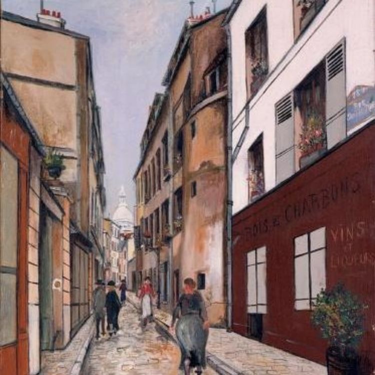 cover art for La rue Saint-Rustique. Maurice Utrillo