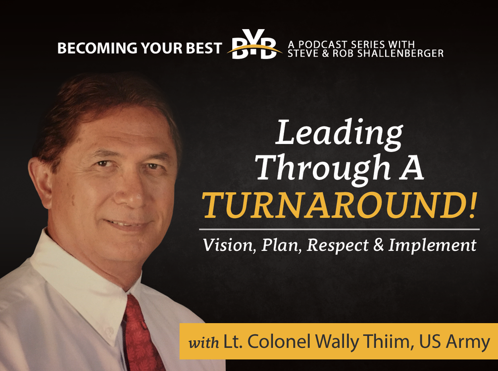 cover art for Leading through a Turnaround | Vision, Plan, Respect and Implement!