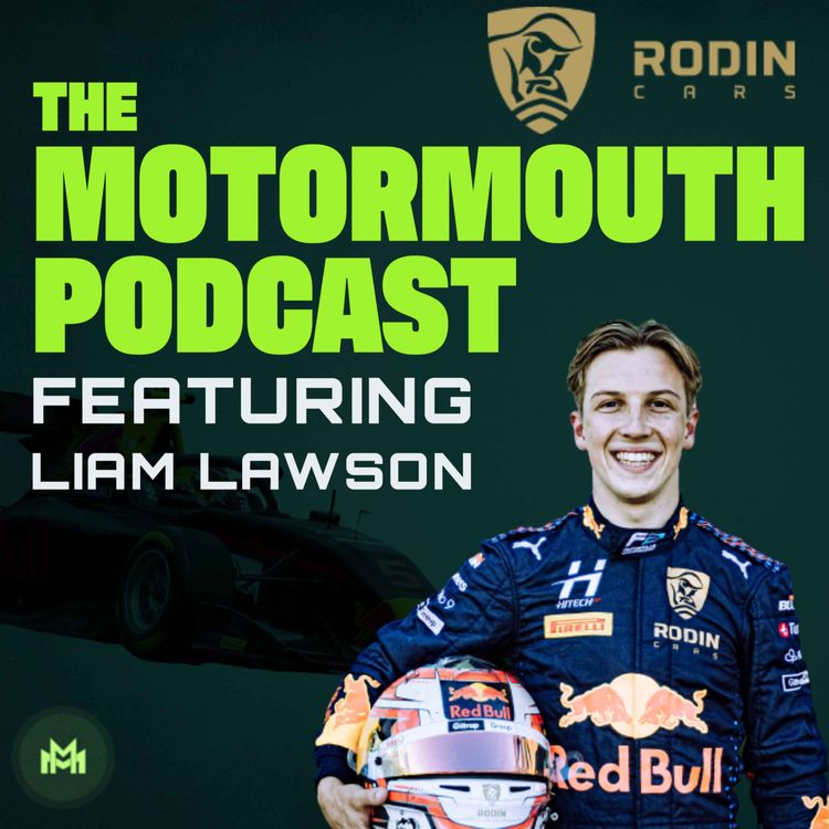 cover art for Ep 95 with Liam Lawson (Red Bull and F2 star)