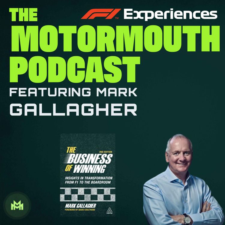 cover art for Ep 100 with Mark Gallagher (F1 industry insider)