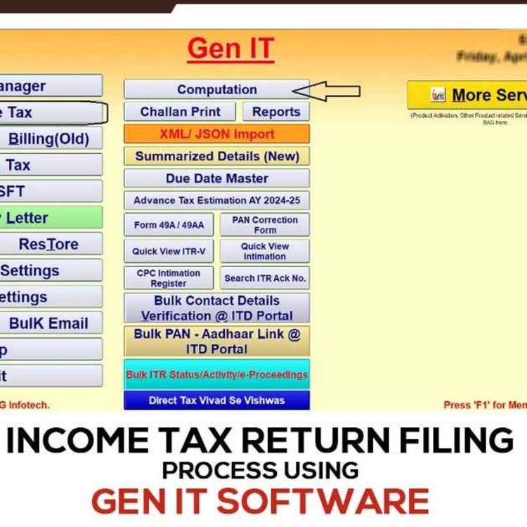 cover art for E-file Your Online ITR with Gen IT Software for FY 2024–25