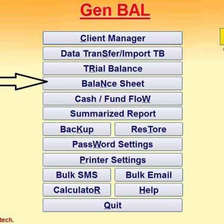 cover art for Gen Bal Software for Audit and Balance Sheet Data