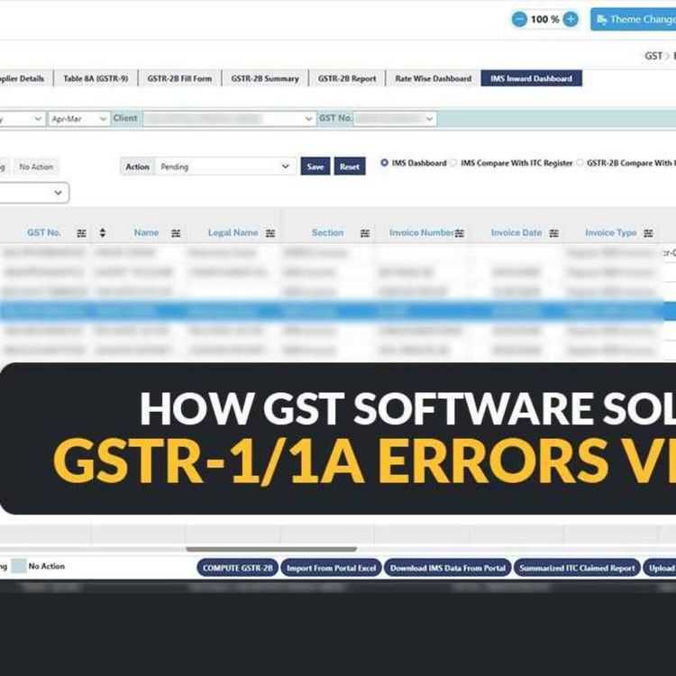 cover art for A Guide to Fixing GSTR-1/1A Errors via IMS in GST Software