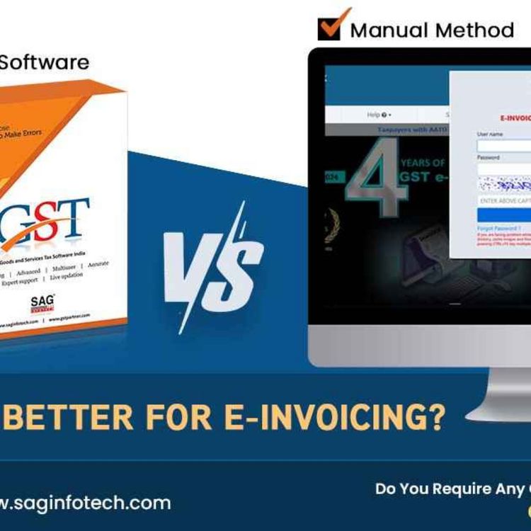 cover art for Comparison Between the E-Invoicing by Gen GST Software and Manual