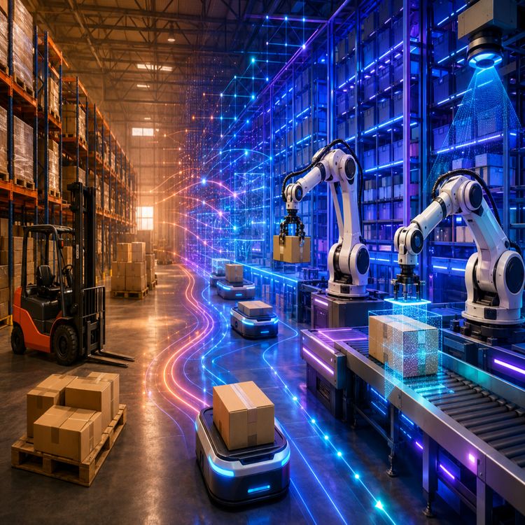 cover art for When AI Starts Moving Atoms: The Next Warehouse Transformation