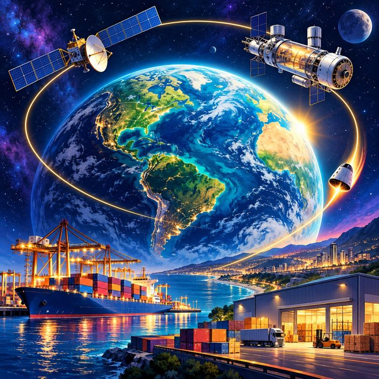 cover art for The Space Economy: New Frontiers for Business and Logistics with Stephan Reckie