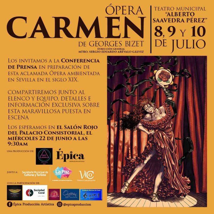 cover art for VUELVE LA ÓPERA AL MUNICIPAL CON CARMEN, Sofía Ayala y Pablo Estrada en Radio París La Paz
