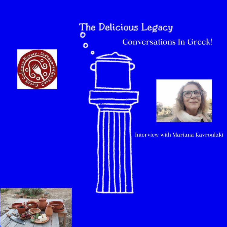 cover art for Conversations In Greek -Interview with Food Archaeologist Mariana Kavroulaki