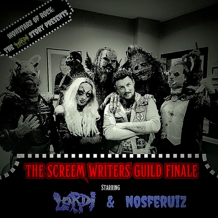 cover art for The Screem Writers Guild Finale - featuring an interview with the full band and Nosferuiz