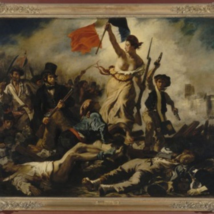 cover art for La Liberté guidant le peuple. Eugène Delacroix