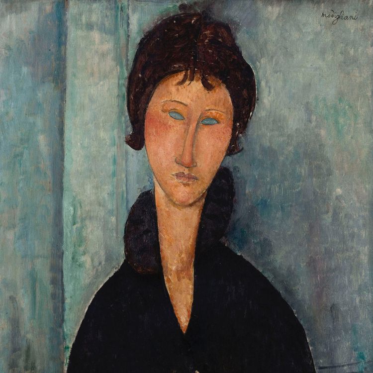 cover art for Femme aux yeux bleus. Amedeo Modigliani