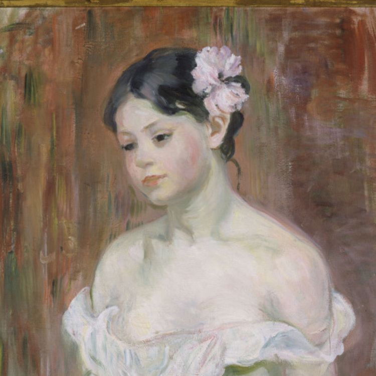 cover art for Jeune fille en décolleté, la fleur aux cheveux. Berthe Morisot