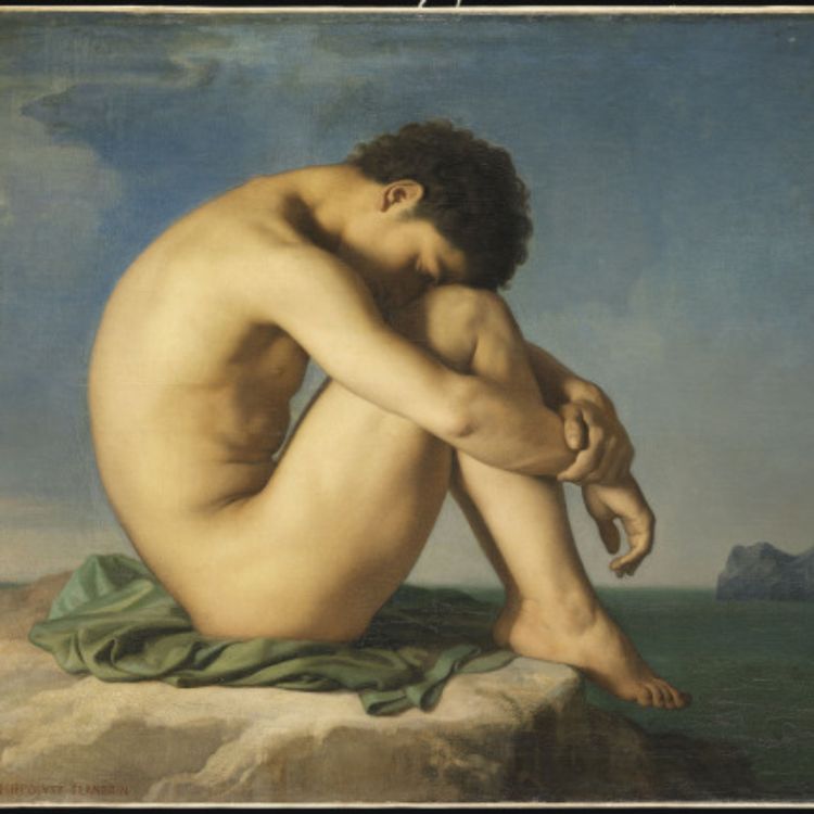 cover art for Jeune homme nu assis au bord de la mer. Hippolyte Flandrin