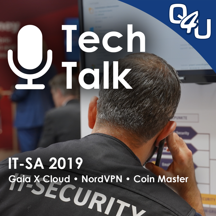 cover art for it-sa 2019, Gaia X Cloud, NordVPN, Gamerszene, Coin Master – QSO4YOU Tech Talk #17