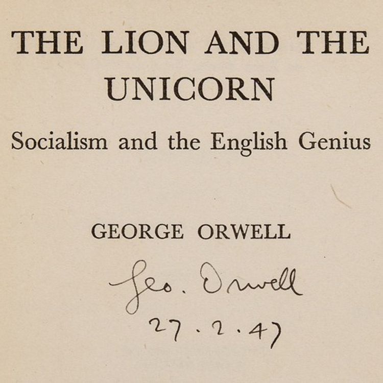 cover art for The Lion and the Unicorn by George Orwell