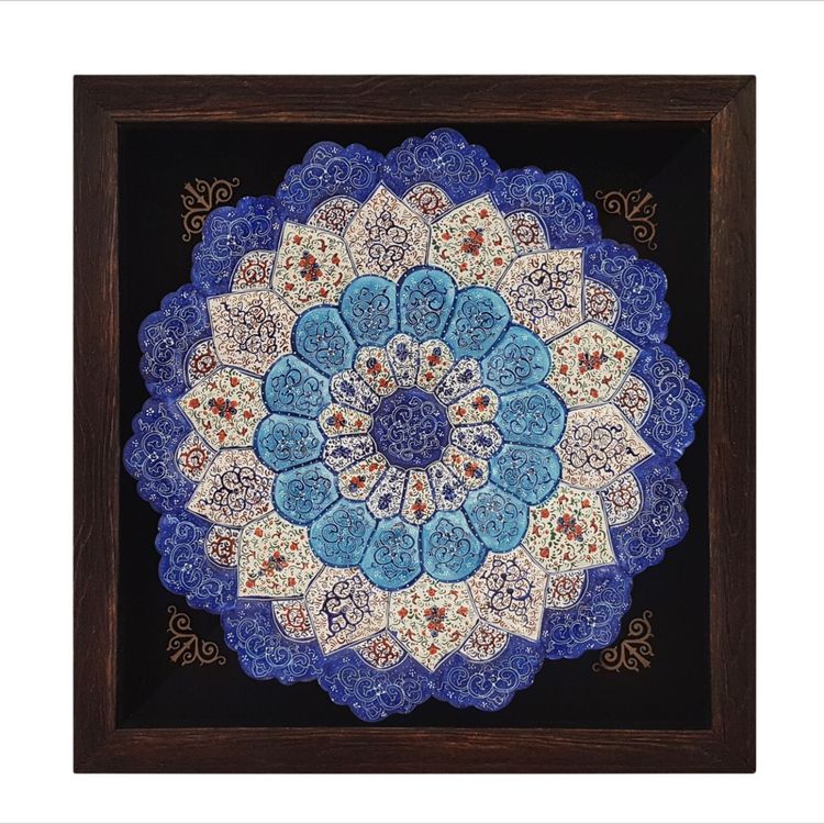 cover art for قاب بشقاب مسی میناکاری قطر ۳۰ سانتی متر