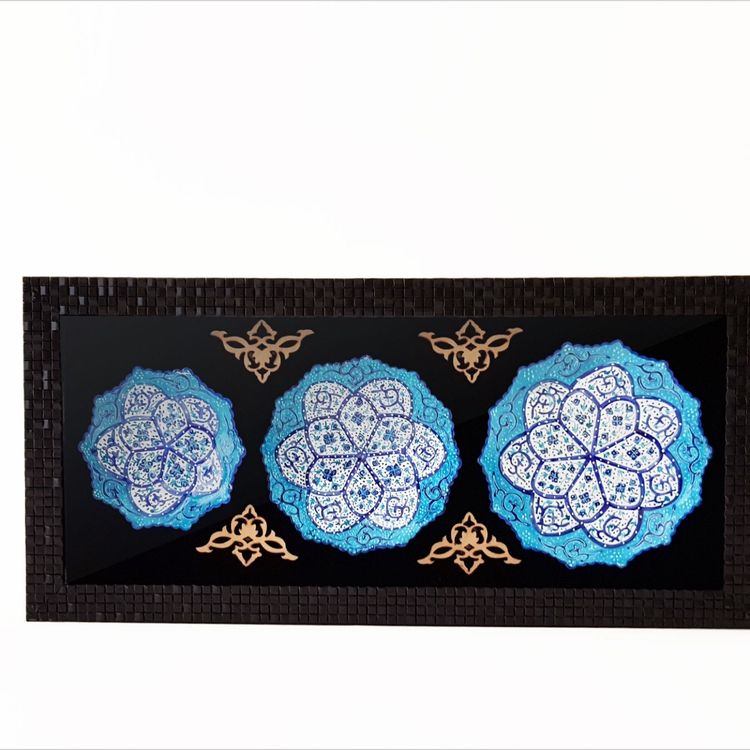 cover art for قاب سه بشقاب مینا کاری