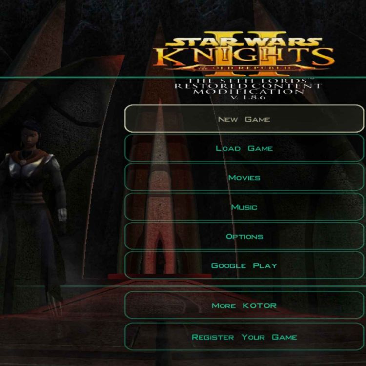 cover art for Star Wars KOTOR 2 for Android with Restored Content Mod - Female Jedi Sentinel