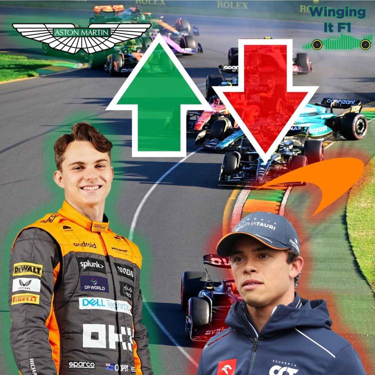 cover art for Winners and Losers of the 2023 season so far!! Winging It F1 Podcast