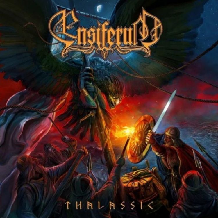 cover art for 213Rock Podcast Harrag Melodica Interview with Pete Lindroos of Ensiferum New album Thalassic Out July 10th