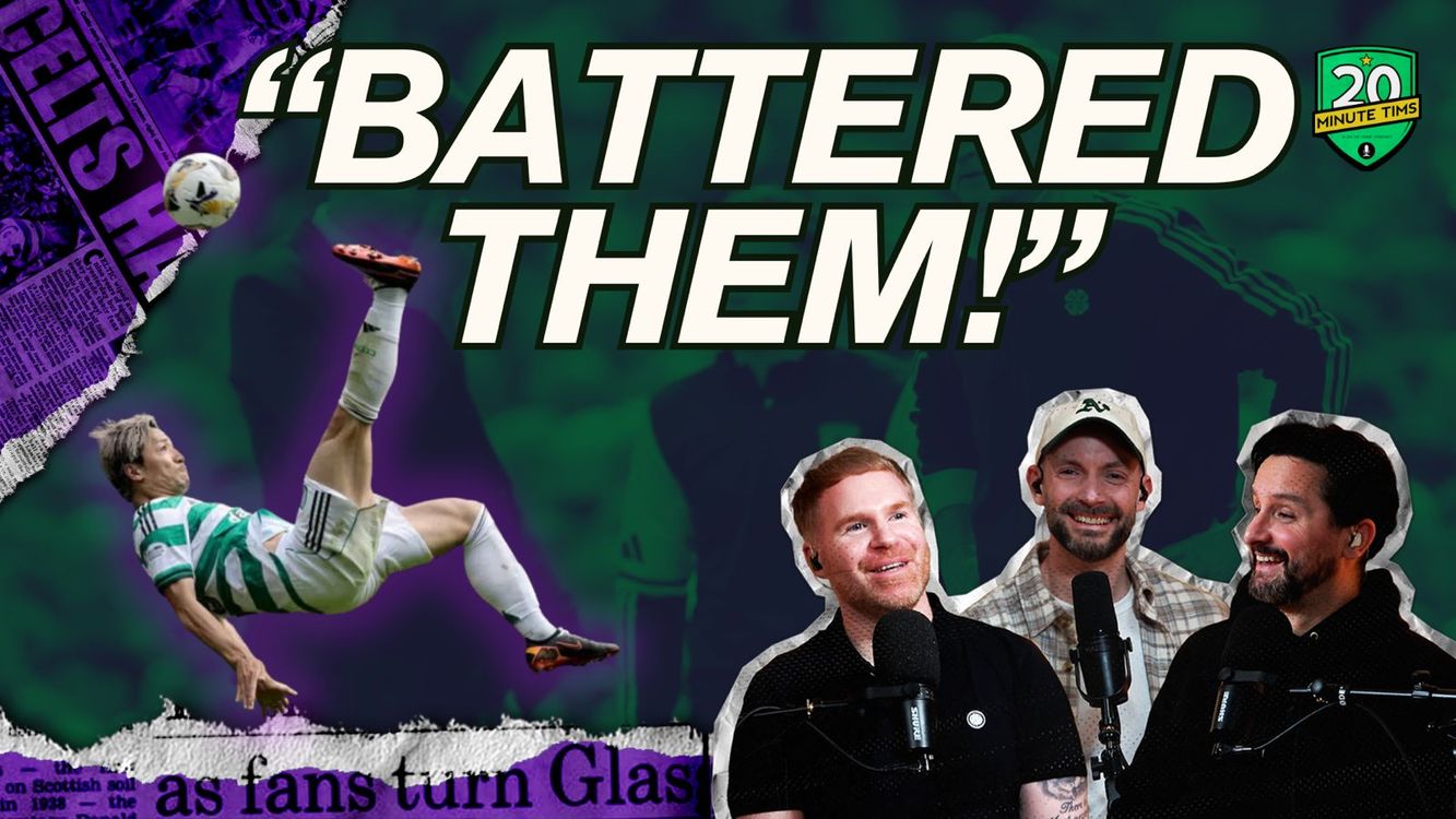 cover art for "We Battered Them" - Celtic 3-1 Rangers puts the title back in our hands | Daizen produces a classic