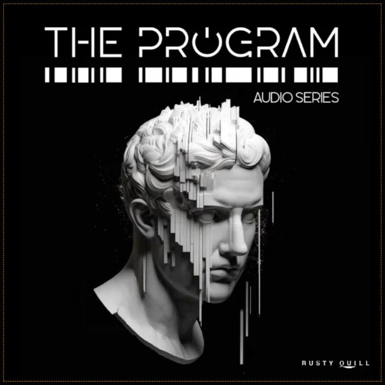 cover art for Feed Drop: The Program, a funky futuristic sci-fi anthology packed with thought experiments