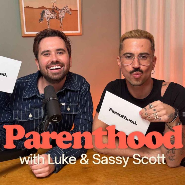 cover art for Luke and Sassy Scott O'Halloran beyond the content, surrogacy, parenting twins and all the lessons
