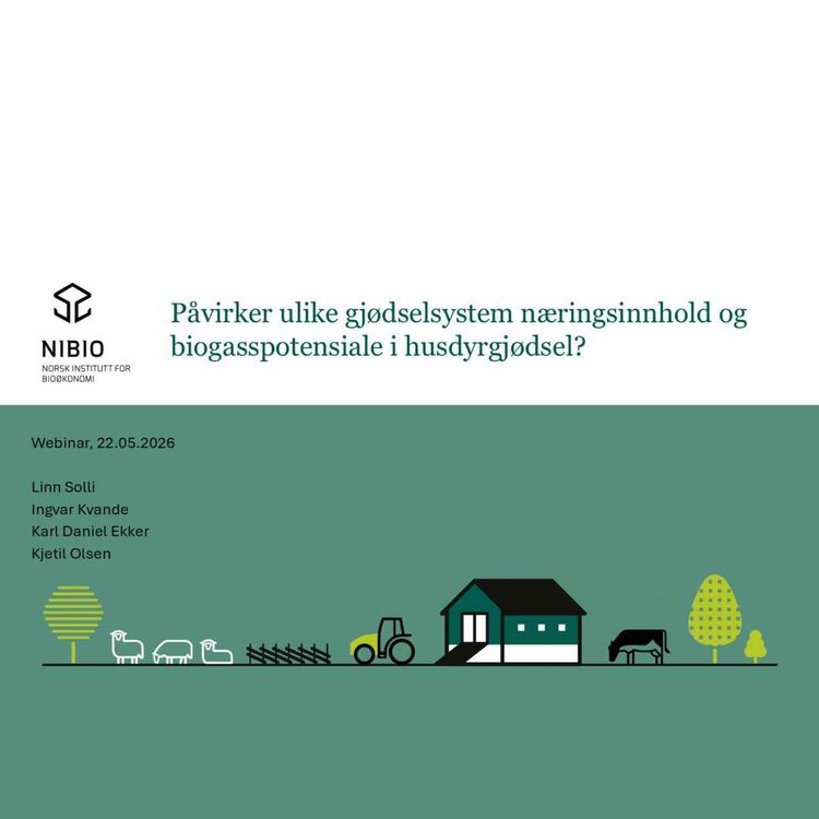 cover art for Påvirker ulike gjødselsystem næringsinnhold og biogasspotensiale i husdyrgjødsel?