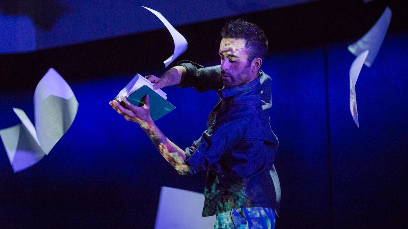 cover art for A dance in a hurricane of paper, wind and light | Aakash Odedra