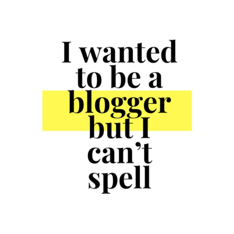 cover art for I wanted to be a blogger but I can’t spell