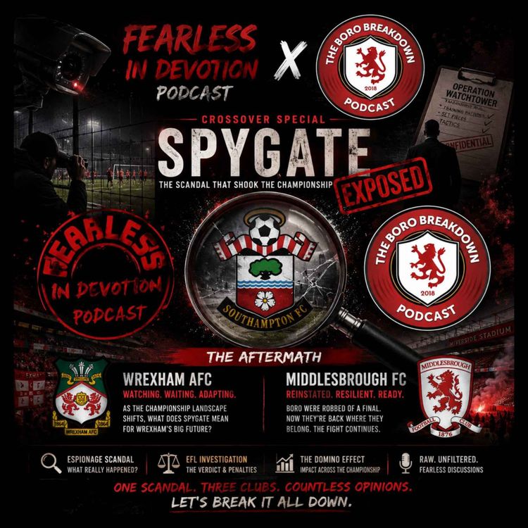 cover art for Episode 321 - The Spygate Fallout: Wrexham and Middlesbrough React to Southampton Drama