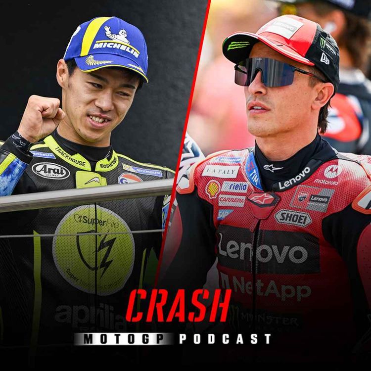 cover art for Marc Marquez dominates the Sachsenring + Ai Ogura moves into title contention | Crash MotoGP podcast