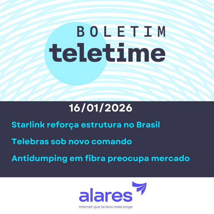 cover art for 16/01/26| Starlink reforça estrutura no Brasil | Telebras sob novo comando | Antidumping em fibra preocupa mercado