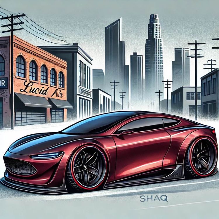 cover art for Shaq's New Custom Lucid Air