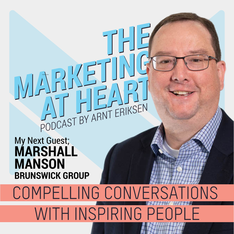 cover art for the former CEO of Ogilvy PR UK talk about Social Media Marketing, Gen Z, advertising & PR, Marshall Manson