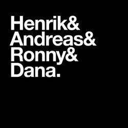 cover art for Henrik, Andreas, Ronny & Dana.