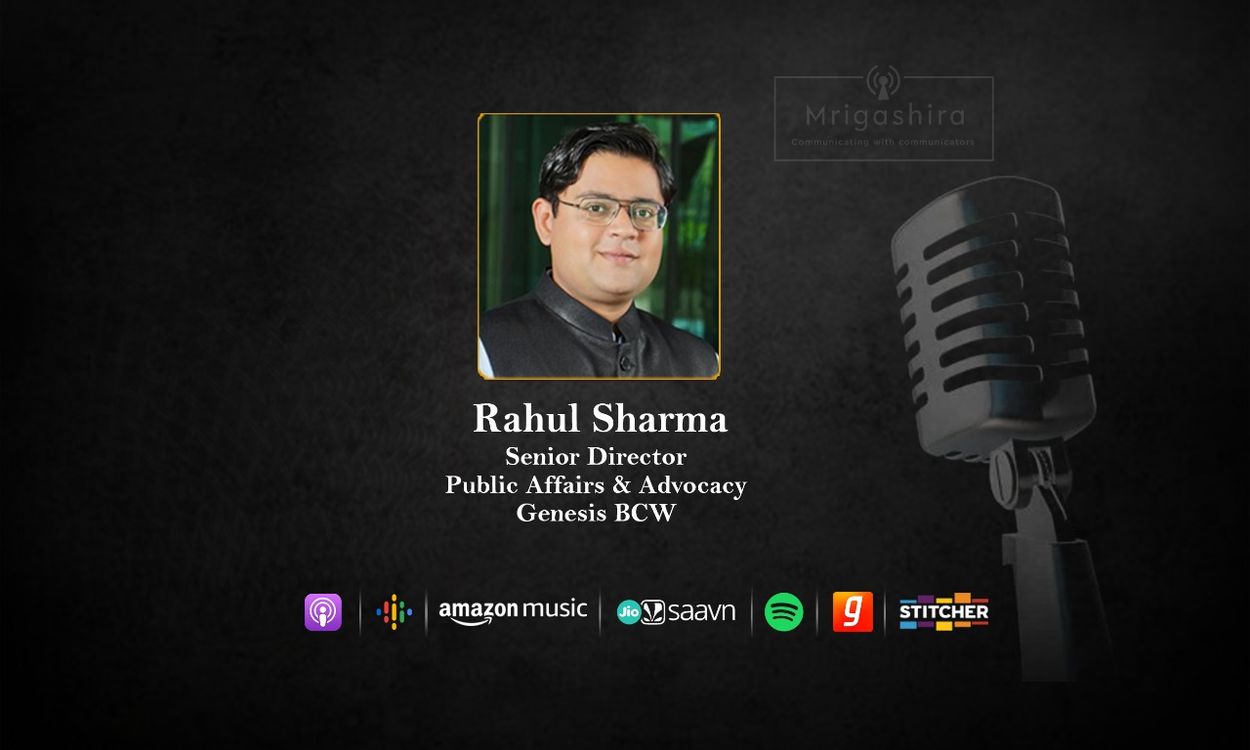 cover art for Rahul Sharma on public policy and corporate communications