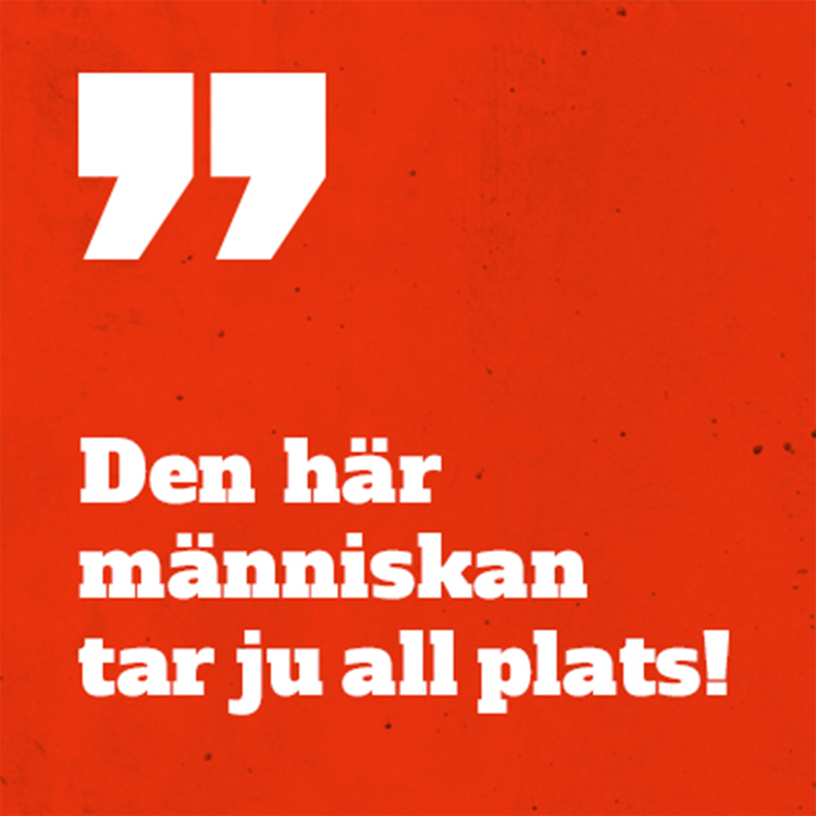 cover art for "Den här människan tar ju all plats"