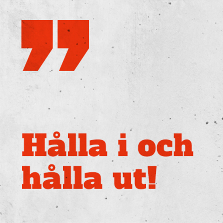 cover art for "Hålla i och hålla ut"