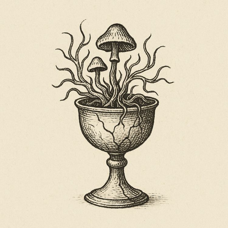 cover art for everything we now call "drugs" used to be how humans touched god