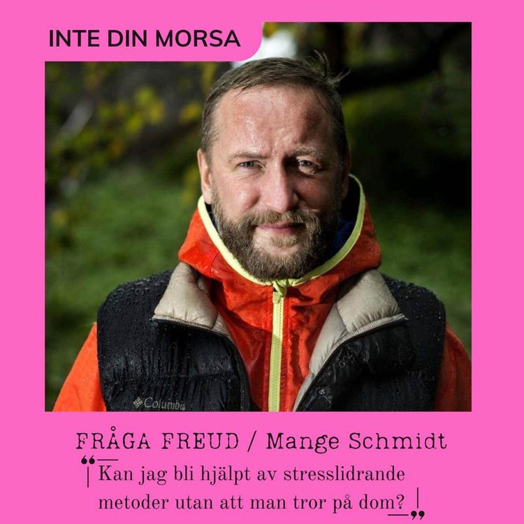 cover art for Mange Schmidt frågar Freud "Kan jag bli hjälpt av stresslidrande metoder utan att man tror på dom?"